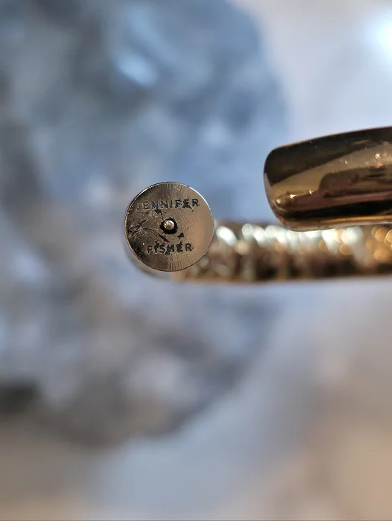 14k Gold Post Jennifer Fisher Hoops - Picture 5 of 9